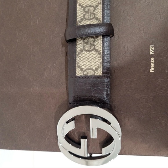 GUCCI Belt, Monogram Canvas Belt, Size 36, Like New - Picture 4 of 9